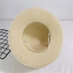 Venta al por mayor Sombrero de paja de flores de encaje Sombrero de playa de ala grande para mujer Sombrero de sol en stock - Product Image 6