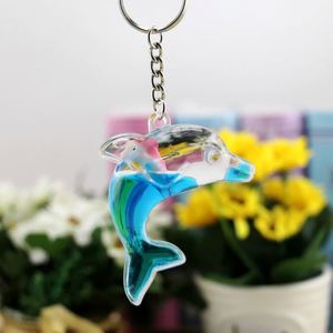 Porte-clés Dauphin Mignon avec Liquide Flottant, Pendentif Baleine Océanique Adorable, Accessoire de Sac pour Femme, Porte-clés de Voiture - Product Image 3