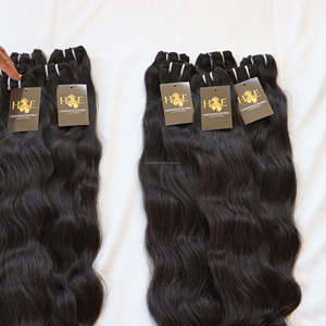 Extensions de cheveux humains vierges bruts non traités de type Temple Indien, alignées aux cuticules, en lots - Product Image 1
