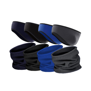 Reversible Fleece Neck Warmer One Size Unisex Outdoor Cycling Cold Protection Earmuff And Neck Hat Combination - Product Image 1