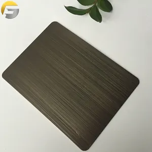 WL203 4 By 8 Hair Lines 304 Sheet Mirror Finish Bronze Pvd-plated Hairline Stainless Steel Sheets