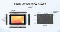 8 "10" Ip67 1000 Nits I5 I7 GPS Dual Lan Support 5G Wifi Véhicule Intégré Android/win10/linux Tablette PC Industrielle Robuste