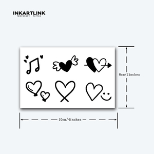 Tatuaggi a Cuore Carini all'Ingrosso, <span class=keywords><strong>Tatuaggio</strong></span> Duraturo 15 Giorni, Impermeabile, Arte Corporea Naturale con Succo di Frutta per Dita, Adesivi in Bulk - Product Image 4