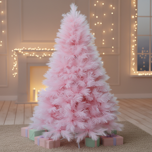 Meilleures ventes : Arbre de Noël pré-éclairé articulé à plumes, en métal <span class=keywords><strong>rouge</strong></span>, pour la décoration de la maison, du bureau et des fêtes, vente en gros, OEM usine - Product Image 1