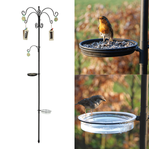 Esschert Design Wholesale <span class=keywords><strong>Station</strong></span> d'alimentation pour oiseaux de jardin en acier doux pour l'extérieur, crochet pour suspendre les aliments. - Product Image 3