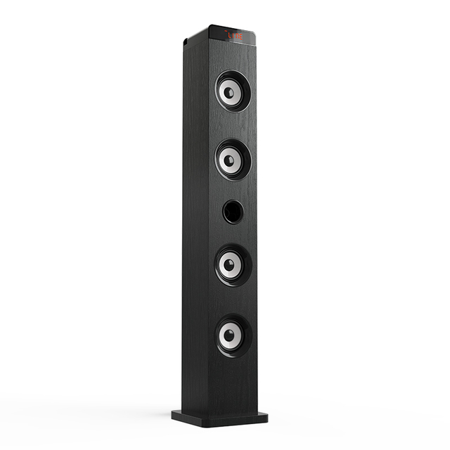 Cheap Price High End Wooden Home Theater System 30W Powered Loud Hifi Sound Active 2.0 Bluetooth Wireless Tower Speaker