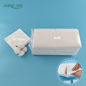 Dischetti di Cotone Struccante OEM, Formato Grande 130gsm, 10cm Quadrati, 100% Cotone, Naturali, Super Assorbenti per la Pulizia del Viso - Product Image 1