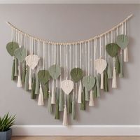 Tentures murales en macramé bohème tapisserie en feuille de coton avec glands Style Art déco et Boho nature morte décoration murale pour la maison