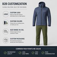 Chaqueta Impermeable para Hombre, Tejido de Alto Rendimiento, Costuras Selladas, Cuello Alto, Mangas Raglán, Bolsillos con Cremallera, para Senderismo al Aire Libre, Producción OEM