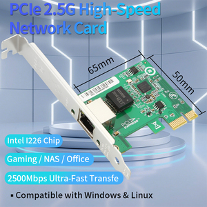 Tarjeta LAN Interna Lekuo PI26R11 con Cable, 10Gbps, PCI X1, con I226 para Uso en Escritorio, en Stock, 9KB Frame, Tarjeta de Red NAS de 2.5G - Product Image 2