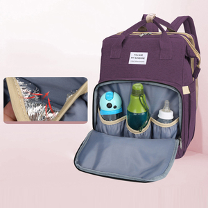 2025 디자이너 접이식 엄마 가방 엄마를위한 휴대용 다기능 아기 럭셔리 기저귀 배낭 - Product Image 4