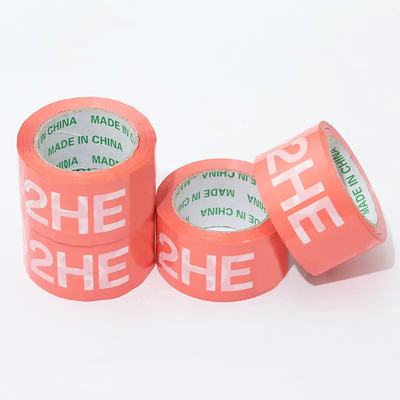 Custom print Branded BOPP shipping tape plastic Jumbo packing tape 1 roll /100M Pink PVC Tape for packing shipping box