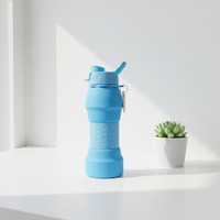 Bouteille d'eau pliable en silicone antidérapante, écologique, réutilisable, cadeau promotionnel