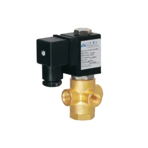 Solenoid valve for industrial fluid control 1/8 - 1/4 Inch 2/3 direct acting NC/NO solenoid