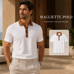 Camiseta Polo para Hombre con Cuello en Contraste, Manga Corta, Texturizada, Estilo Casual Elegante, para Golf o Resort, Personalizable con Etiqueta Privada, Venta al Por Mayor - Product Image 1