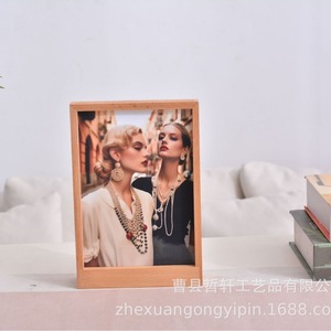 Wooden <b>Photo</b> <b>Frame</b> Rectangular Tabletop Durable Home Decor Display - Product Image 4
