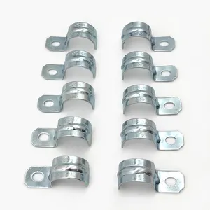 Carbon Steel/Galvanized Steel 1/2" 1 Hole EMT Electrical Metal Rigid Straps Single Hole Saddle Clamp