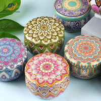 Tambour en tôle métallique pour emballage de bougies, boîte pour bonbons, bougies d'aromathérapie, parfum, portefeuille, artisanat, sérigraphie