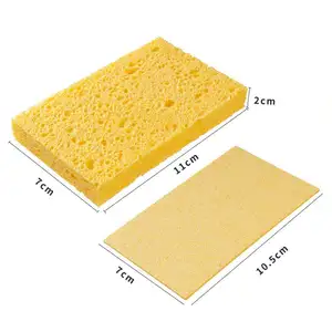 Melhor Venda retângulo expandindo a granel Celulose Comprimida Limpeza Esponjas Esponja De Polpa De Madeira Comprimida Para Cozinha