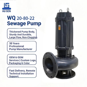 WQ20-80-22 2 Pole Cast Iron Submersible Sewage <b>Pump</b> High Flow Non-Clog <b>Waste</b> Water for Municipal Industrial Drainage WQ20-80-22 - Product Image 1