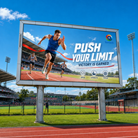 Affichage LED extérieur P2.5 haute résolution, étanche IP65, panneau d'affichage LED fixe avec structure pour stade
