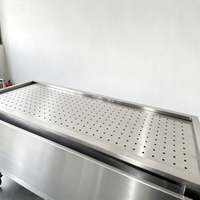 Table d'Autopsie en Acier Inoxydable pour Usage en Laboratoire, Banc de Dissection avec Armoire de Base