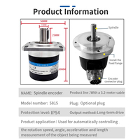 Encodeur industriel 1024 PPR NPN, encodeur à arbre de 8 mm compatible avec ZSF5815/6215/7008 pour servomoteur et broche
