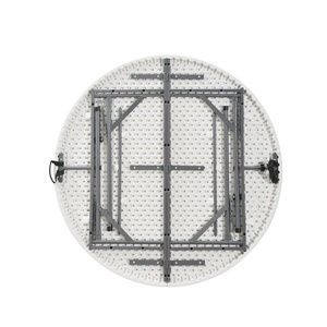 Vente flash - <span class=keywords><strong>Table</strong></span> ronde pliante en plastique pour <span class=keywords><strong>10</strong></span> <span class=keywords><strong>personnes</strong></span>, <span class=keywords><strong>table</strong></span> de banquet d'extérieur, chaise, <span class=keywords><strong>table</strong></span> pour mariage, fête, ensemble de meubles d'extérieur - Product Image 2