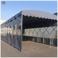 Tente escamotable extérieure Push-Pull Auvent Auvent Entrepôt mobile pour garage de stationnement