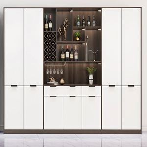 Custom Modern Design Wooden <b>Wine</b> <b>Cabinet</b> in Dining Room Customized Home Furniture Modern White Wooden <b>Wine</b> <b>Rack</b> <b>Cabinet</b> - Product Image 5