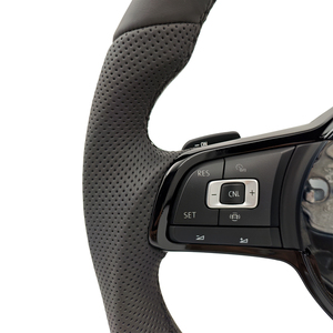Volant Sport en Cuir à Fond Plat pour VW Volkswagen <span class=keywords><strong>Golf</strong></span> 5 6 7 7.5 R MK5 MK6 MK7 GTI Polo Passat B6 B7 Jetta Transporter - Product Image 4