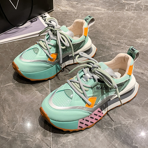 Trọng lượng nhẹ thời trang giản dị phụ nữ Giày thể thao nữ Chunky Sneakers giày mới đến lưới thoáng khí ngoài trời nâng cao Sneakers - Product Image 3