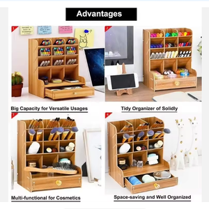 Organizador de Escritorio de Bambú con Cajón y Porta Lápices para Almacenamiento de Papelería de Oficina y Organización de Escritorio, <span class=keywords><strong>Venta</strong></span> Caliente de Fábrica - Product Image 3