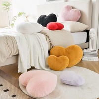 Almohadas de Corazón Rosadas y Blancas, Cojines Decorativos en Forma de Corazón, Almohadas Esponjosas para Cama, Sofá, Auto, Decoración del Hogar