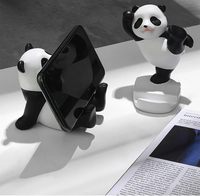 Support de téléphone en résine Panda mignon et accessoires de bureau ornements de table décoratifs pour la maison support de téléphone