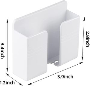Universal Portable Home Living Room <b>Plastic</b> Wall Mount Double Tier Multi-functional Phone Holder <b>Rack</b> - Product Image 3