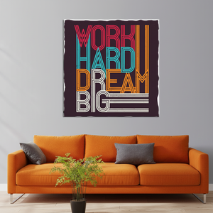 Printed Canvas Art: <b>Retro</b> Typography, Motivational Office <b>Decor</b>,WRAPPED CANVAS - Product Image 3