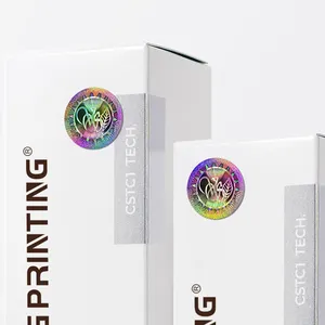 Best Quality One-time Use Custom Hologram Vinyl Sticker Roll In Silver Or Gold Holographic Foil Sticker Security Plastic Seal