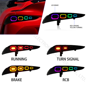 Sindar tự động RGB đèn hậu lắp ráp modfied Led Đuôi Đèn Phụ kiện cho TOYOTA gr Supra A90 A91 5th Gen 2018-<span class=keywords><strong>2025</strong></span> - Product Image 6