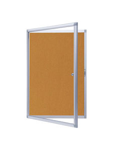 Bacheca chiusa chiusa a chiave da esterno, bacheca in sughero resistente alle intemperie con chiusura della porta, telaio in alluminio a parete - Product Image 2