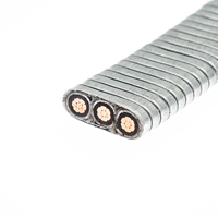 Huatong 5KV 3x1awg 3x2awg 3x4awg plat électrique pompe Submersible câble champ pétrolifère ESP câble