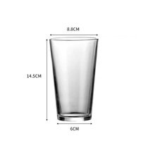 Gobelet en verre professionnel Boston Shaker et Jigger en acier inoxydable de conception classique Barware Style classique de qualité supérieure