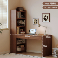 Bureau d'angle, table combinée avec étagère et bibliothèque, table de dressing et d'écriture pour chambre, table d'ordinateur d'angle, usage domestique