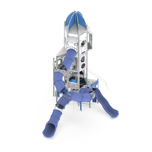 Tobogán <span class=keywords><strong>de</strong></span> Jardín <span class=keywords><strong>de</strong></span> Infancia <span class=keywords><strong>de</strong></span> Doble Capa Estilo Cohete, Paneles Compactos HPL Grandes, Juego <span class=keywords><strong>de</strong></span> Toboganes y Túneles para Niños - Product Image 4