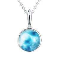 Pendentif en argent sterling 925 avec larimar naturel, bijou de luxe, vente en gros