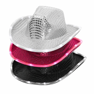 Sombrero de vaquero LED con espejos para discoteca, venta al por mayor, OEM 2026, para adultos, unisex, para fiestas, para todas las estaciones - Product Image 6