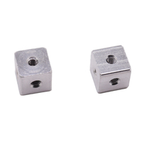 Écrou hexagonal carré en alliage d'aluminium M3 M4 M5 M6 avec trous filetés, bloc de connexion multidirectionnel pour cadre d'imprimante 3D