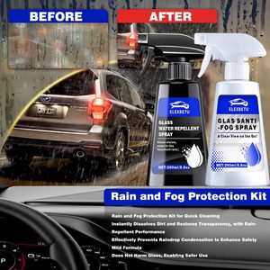 車のフロントガラス用防水曇り止めキット（コーティング剤とクリーニングスプレー260ml入り）環境に優しいpH中性、残留物なし - Product Image 2
