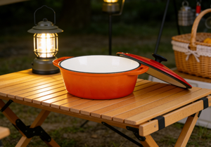 Ensemble de casseroles <span class=keywords><strong>en</strong></span> <span class=keywords><strong>fonte</strong></span> au design classique, vente <span class=keywords><strong>en</strong></span> gros, <span class=keywords><strong>cocotte</strong></span> ovale durable pour usage intérieur et extérieur, antiadhésive - Product Image 3