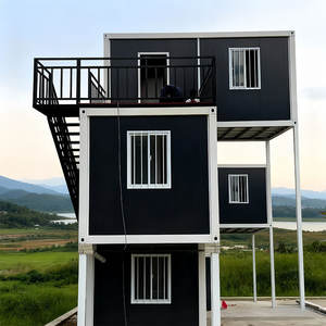 Casa Contenedor Móvil de Dos Pisos con Techo, Casa Contenedor Expandible con Estructura de Acero, Oficina Móvil - Product Image 4